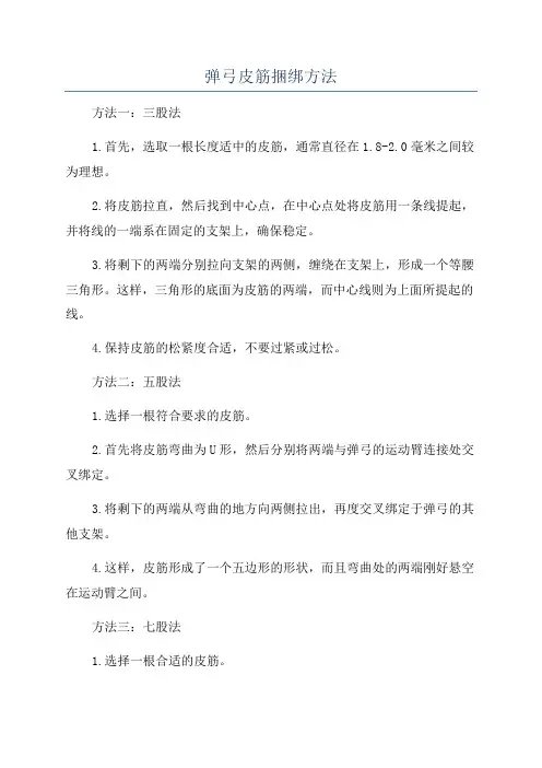 弹弓皮筋捆绑方法