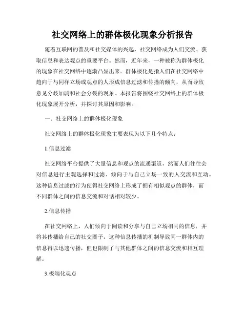 社交网络上的群体极化现象分析报告