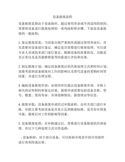 设备报废流程