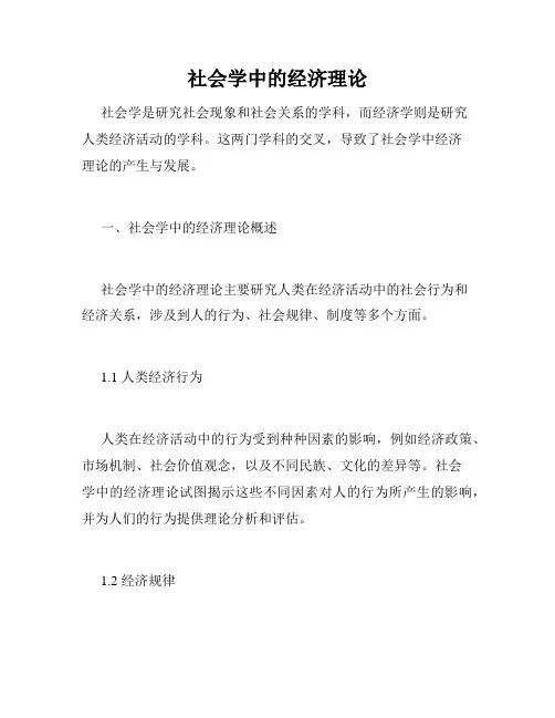 社会学中的经济理论
