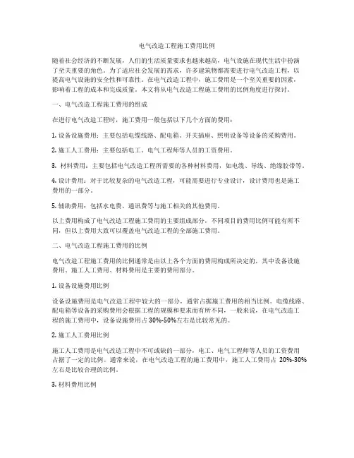 电气改造工程施工费用比例