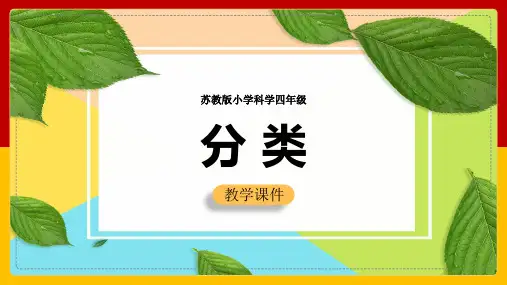 2021年小学科学苏教版四年级全册《分类》教学PPT课件