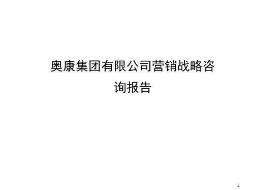 奥康集团有限公司营销战略咨询报告