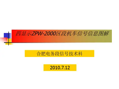 四显示ZPW-2000区段机车信号信息图解讲解