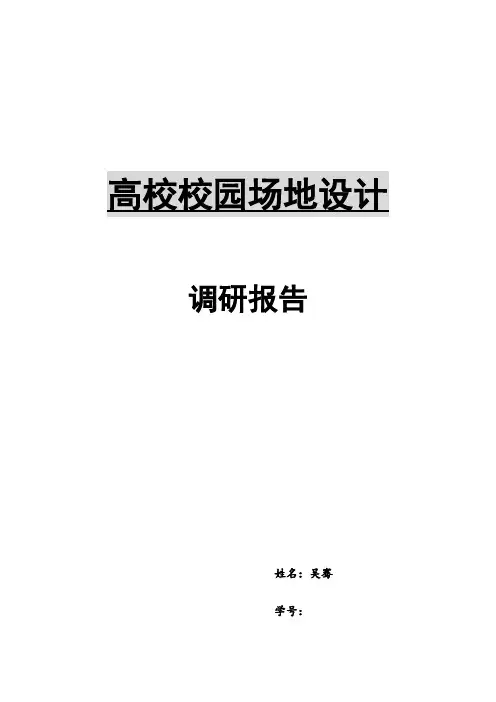 重庆大学校内场地设计调研报告(2)