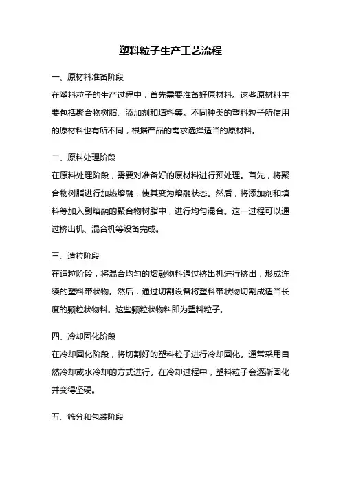塑料粒子生产工艺流程