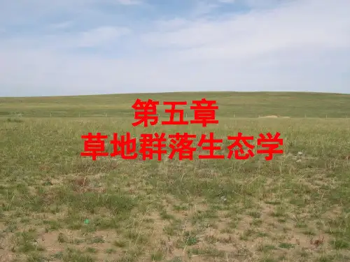 草地生态学第五章 草地群落生态学