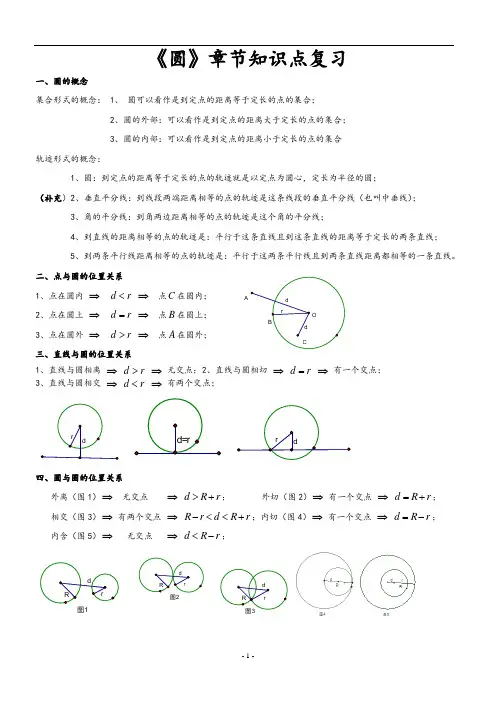 圆的知识点总结及典型例题