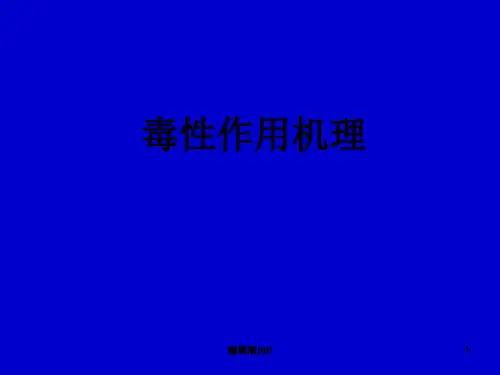 毒性作用机理