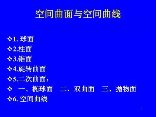 空间曲面与曲线 (2)