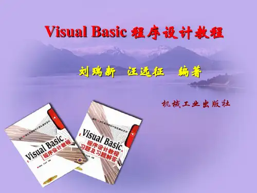 第1章  Visual Basic的基础知识