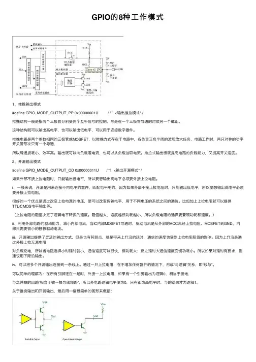 GPIO的8种工作模式