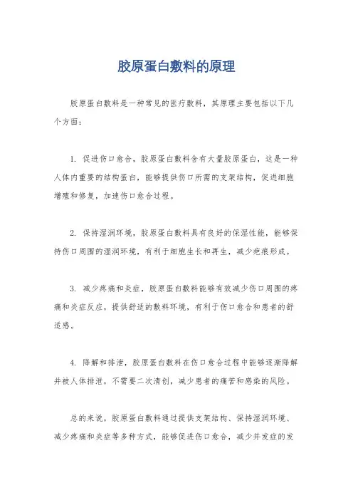 胶原蛋白敷料的原理