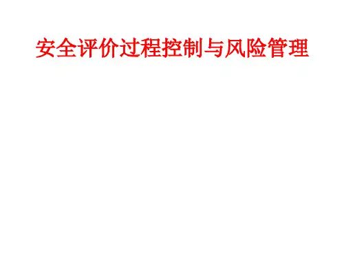 安全评价过程控制与风险管理
