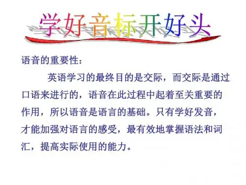 48个英语国际音标教学课件(new)