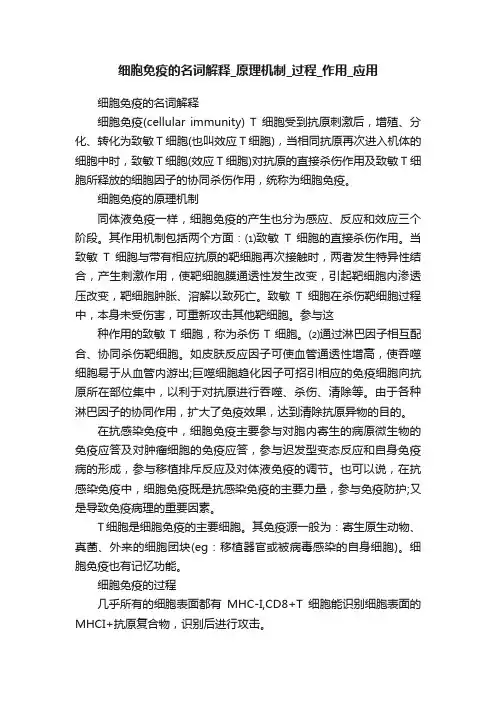 细胞免疫的名词解释_原理机制_过程_作用_应用