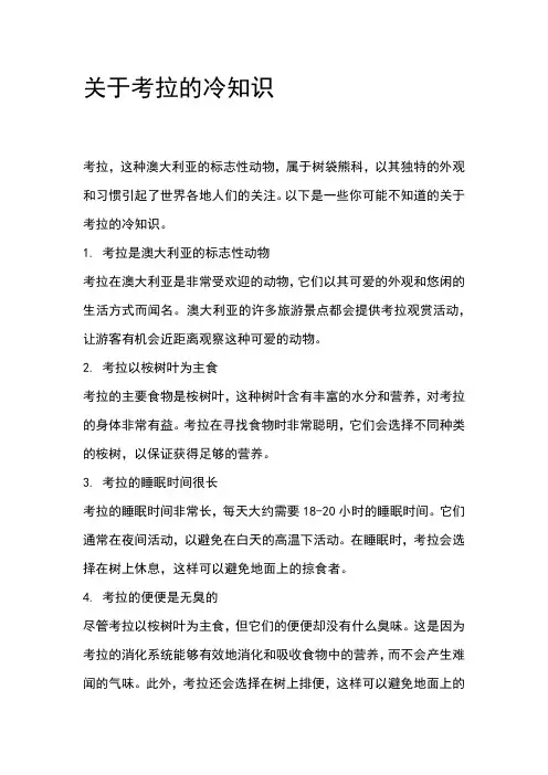 关于考拉的冷知识