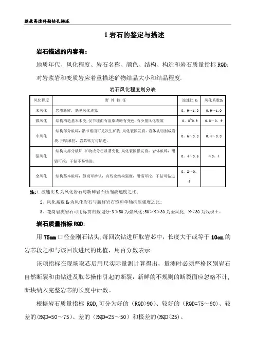 7、岩土描述【范本模板】