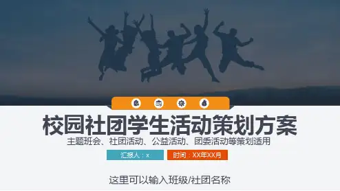 校园社团学生活动策划方案模板PPT课件(32张)
