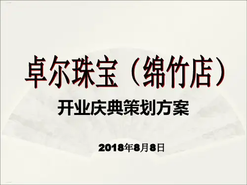 某珠宝店开业庆典策划方案(PPT30页)