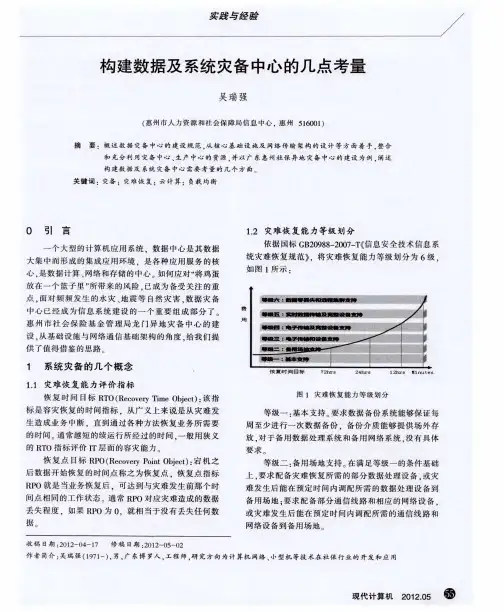 构建数据及系统灾备中心的几点考量