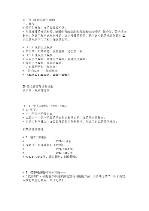 20世纪西方戏剧