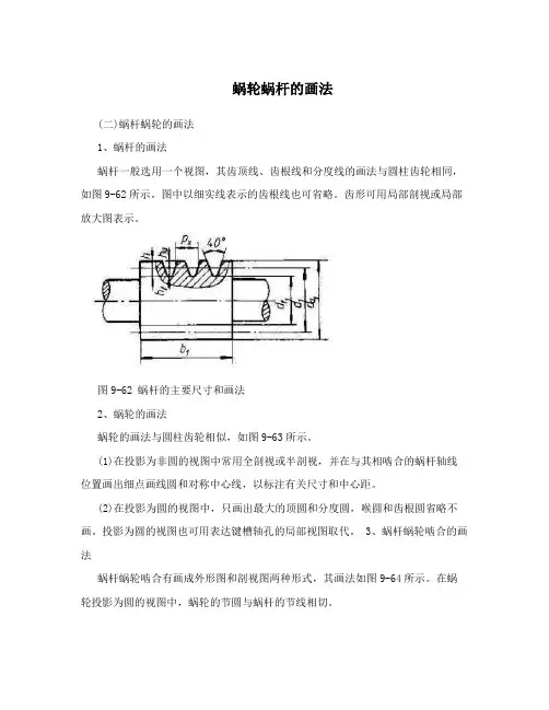蜗轮蜗杆的画法