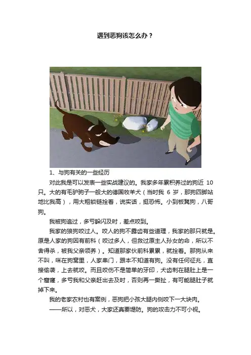 遇到恶狗该怎么办？