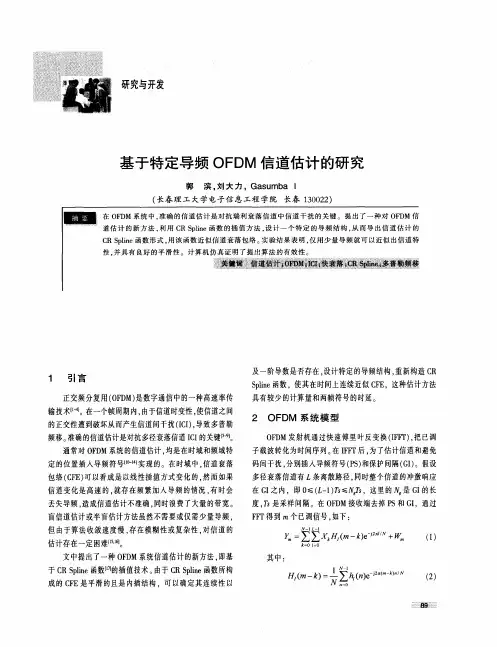 基于特定导频OFDM信道估计的研究