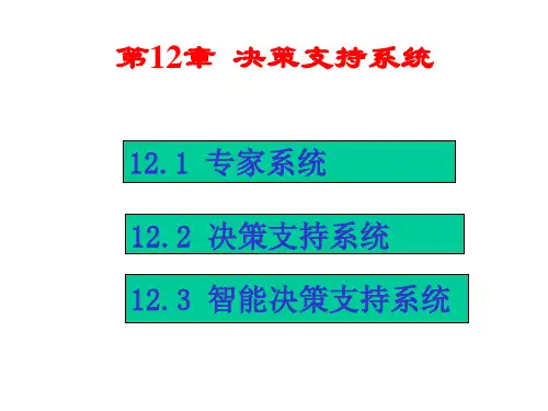 管理信息系统第12章决策支持系统课件