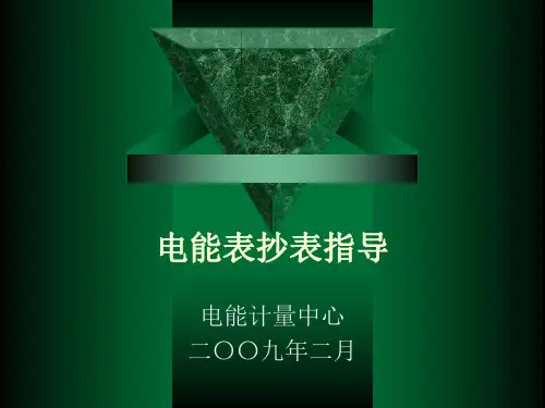 电能表抄表指导.ppt