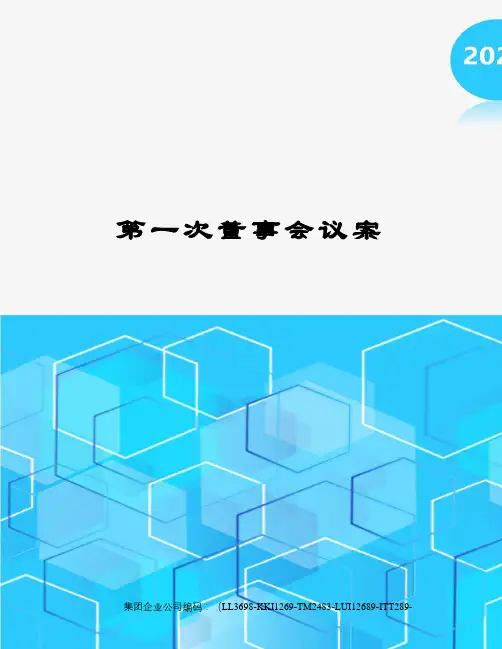 第一次董事会议案