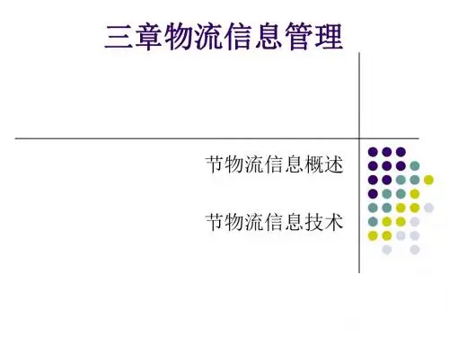 物流信息管理教材(PPT 42张)