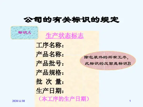 制药企业生产现场标识管理
