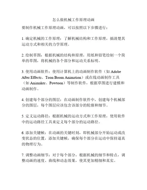 怎么做机械工作原理动画