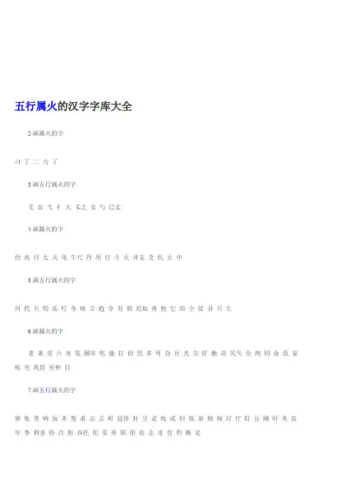 五行属火的字大全29064