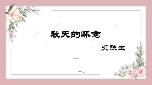 《秋天的怀念》PPT课文课件