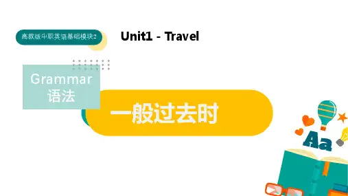 高教版(2021新课标版)【中职英语基础模块2】Unit1 - 语法点课件 - 一般过去时