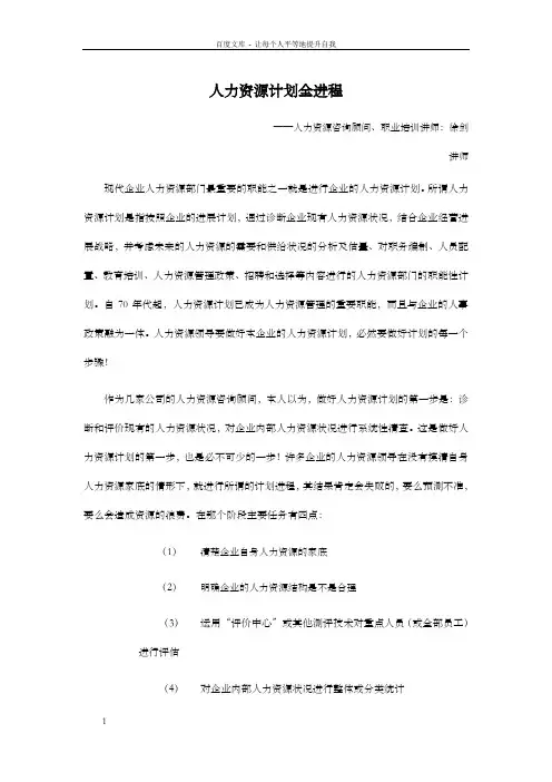 人力资源计划全程徐剑