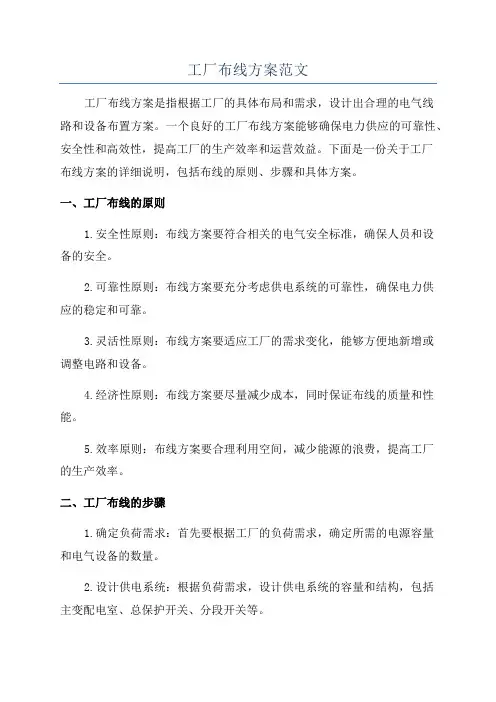 工厂布线方案范文
