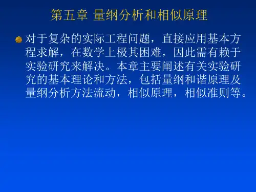 量纲分析和相似原理