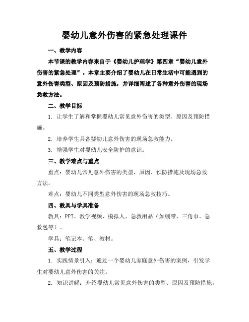 婴幼儿意外伤害的紧急处理课件