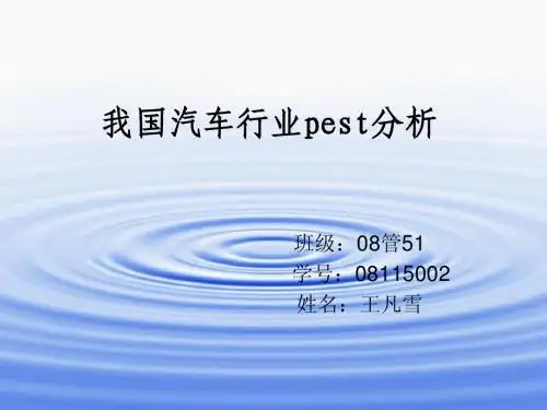 PEST汽车分析