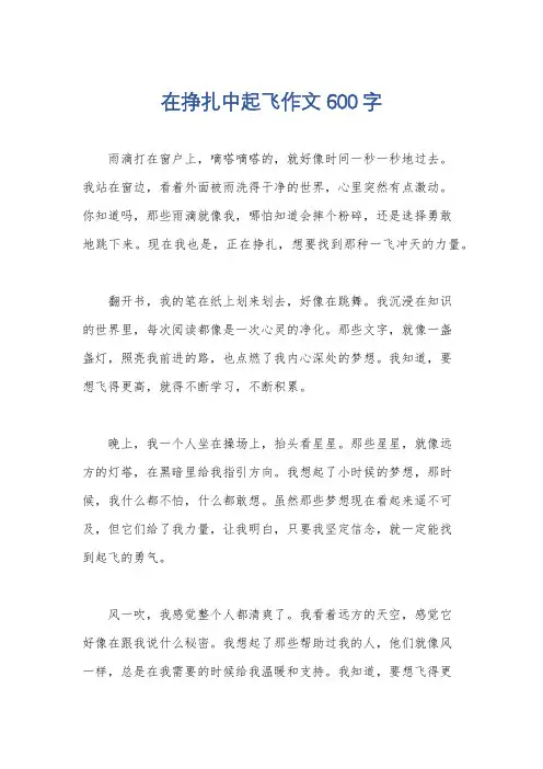 在挣扎中起飞作文600字