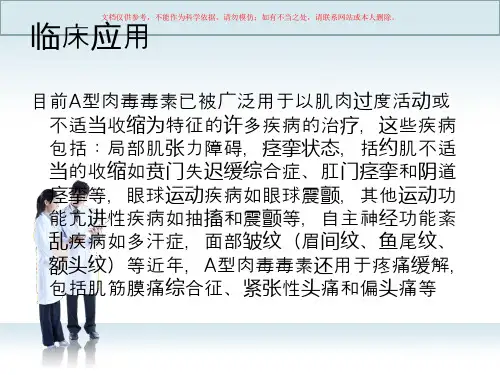 肉毒素的临床应用课件