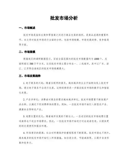 批发市场分析