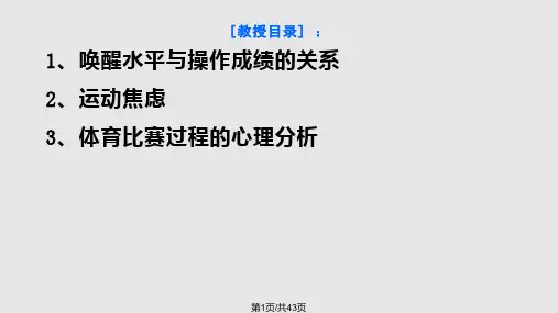 体育比赛心理学PPT课件