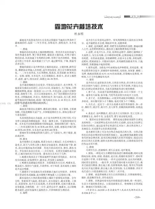 露地花卉栽培技术