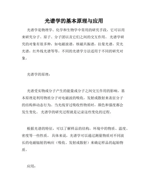光谱学的基本原理与应用