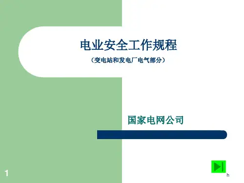 国家电网公司电业安全工作规程(变电